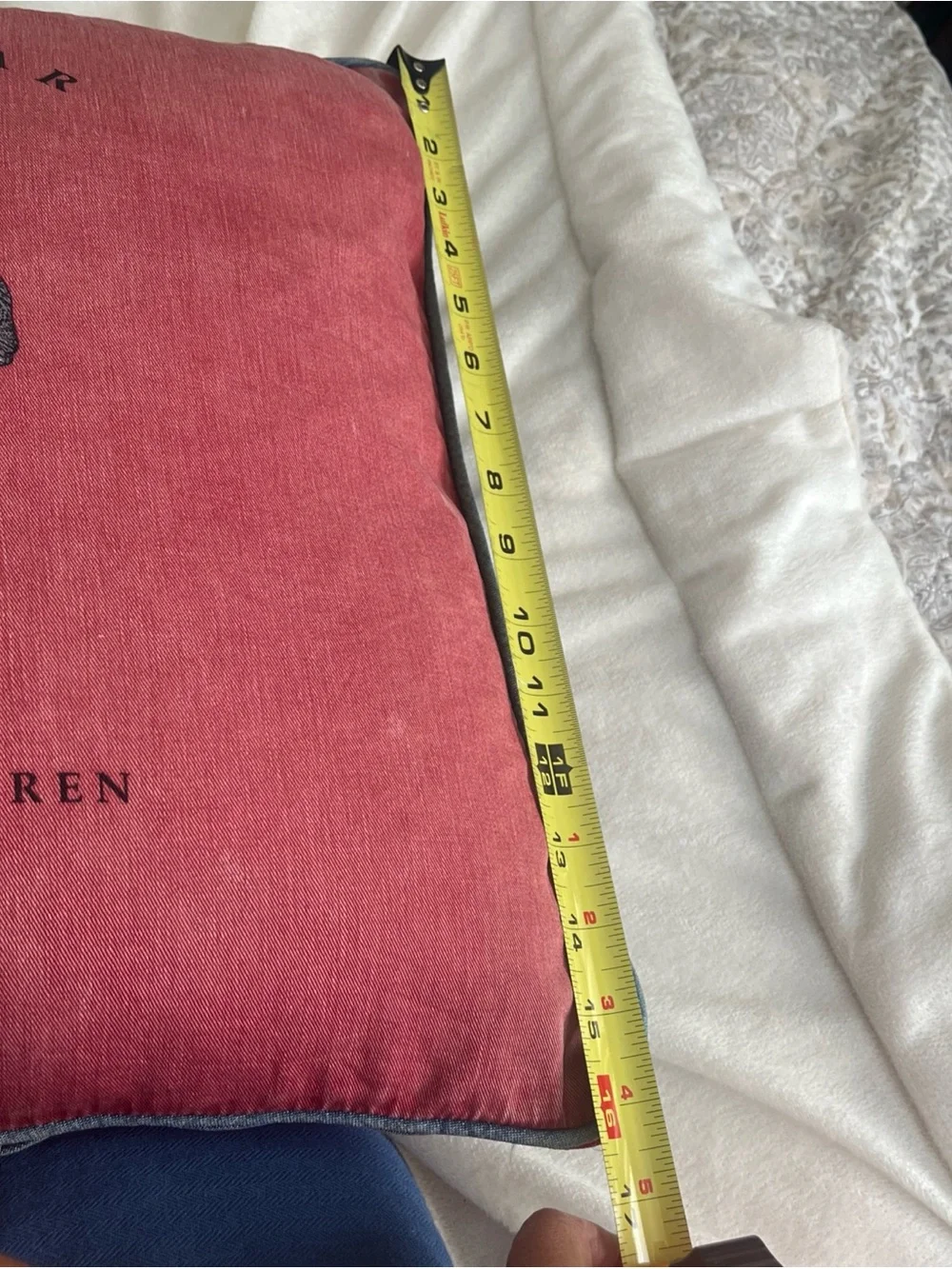 Vintage Polo by Ralph Lauren Bear Down Pillow 16” x 17” Please See all Pics *